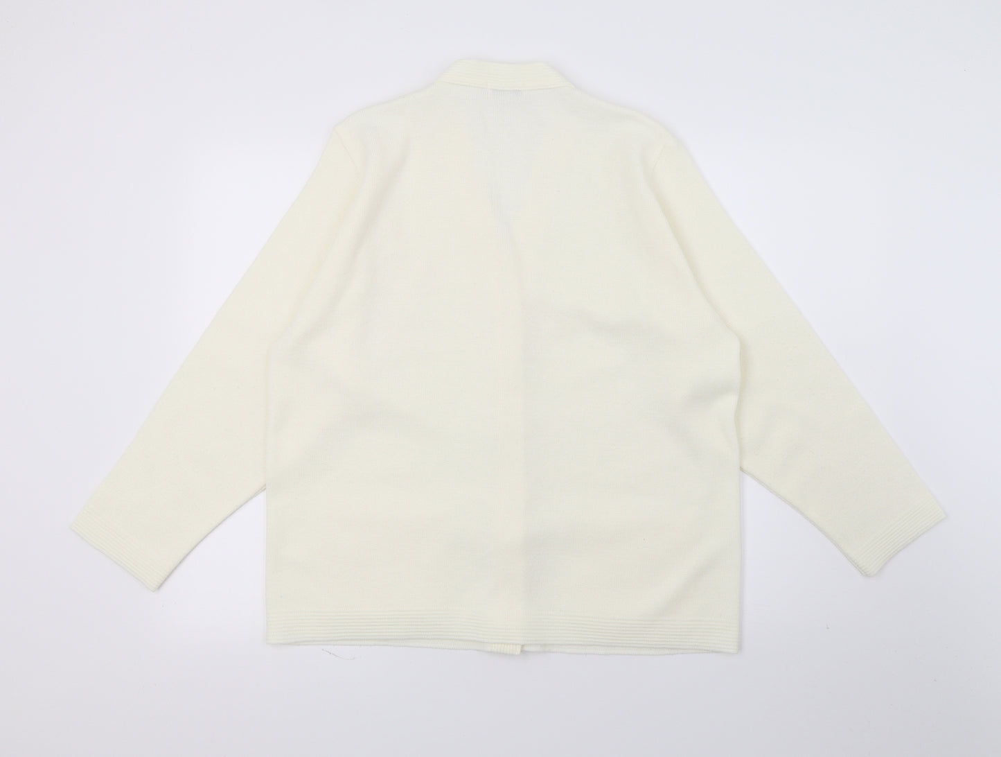 Care Womens Ivory  Knit Cardigan Jumper Size L