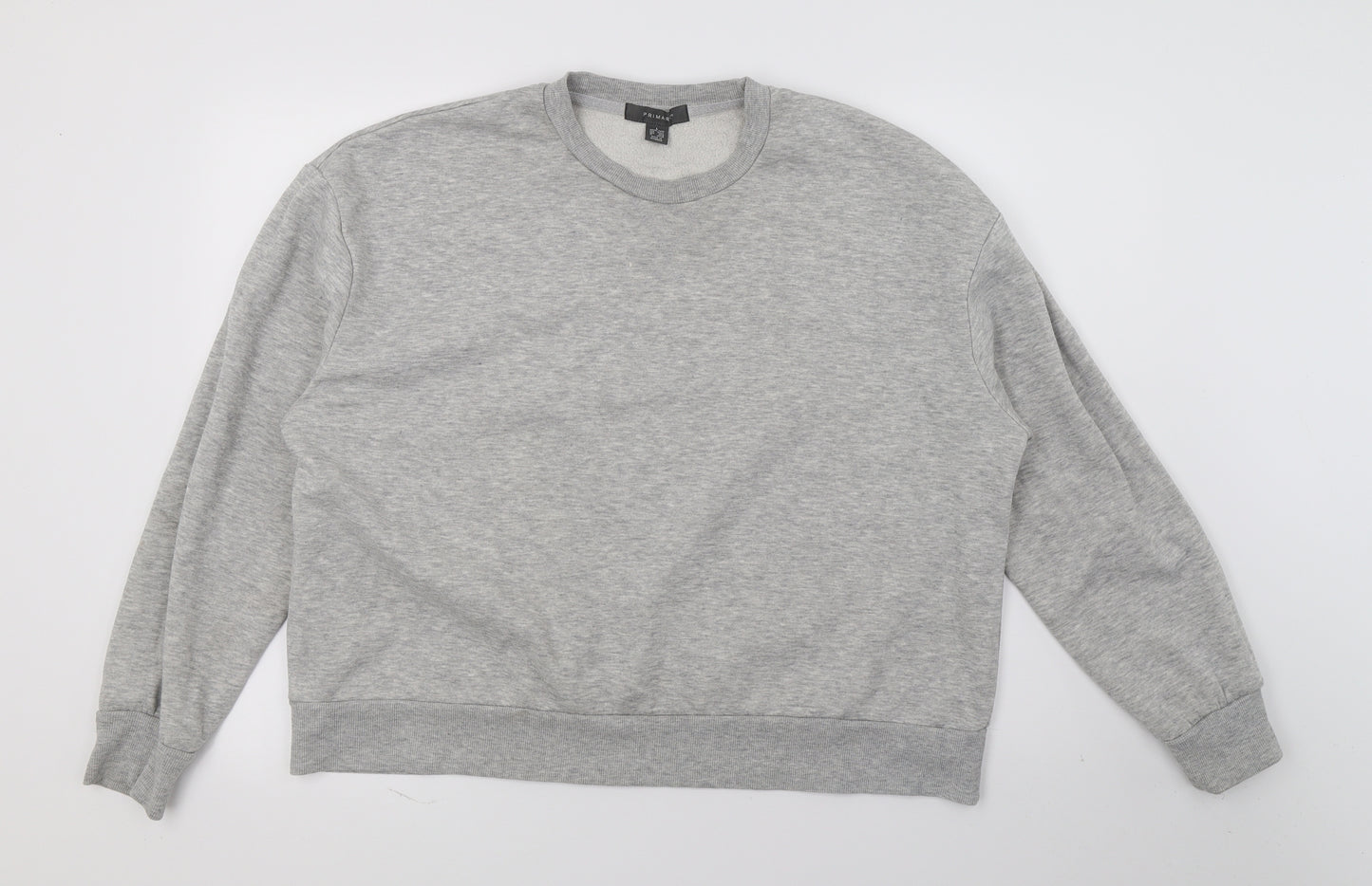 Primark Womens Grey  Knit Pullover Sweatshirt Size 14