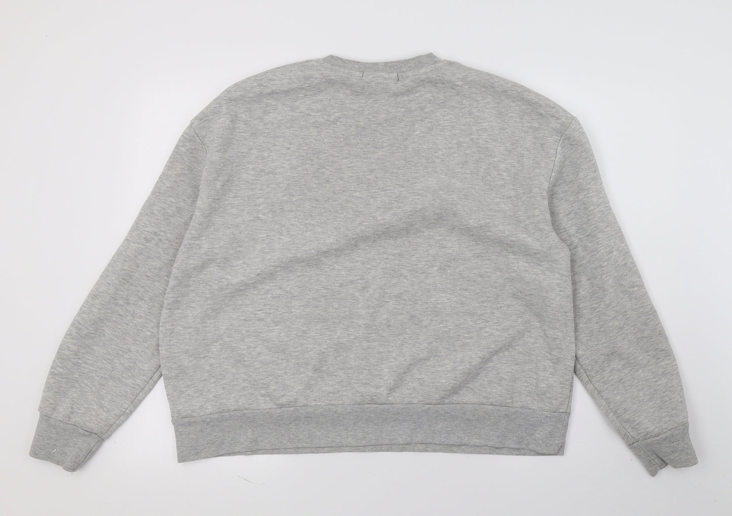 Primark Womens Grey  Knit Pullover Sweatshirt Size 14