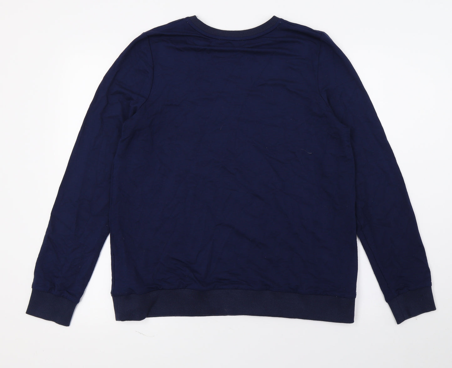 TU Womens Blue Geometric Jersey Pullover Sweatshirt Size 12  - Star Fish