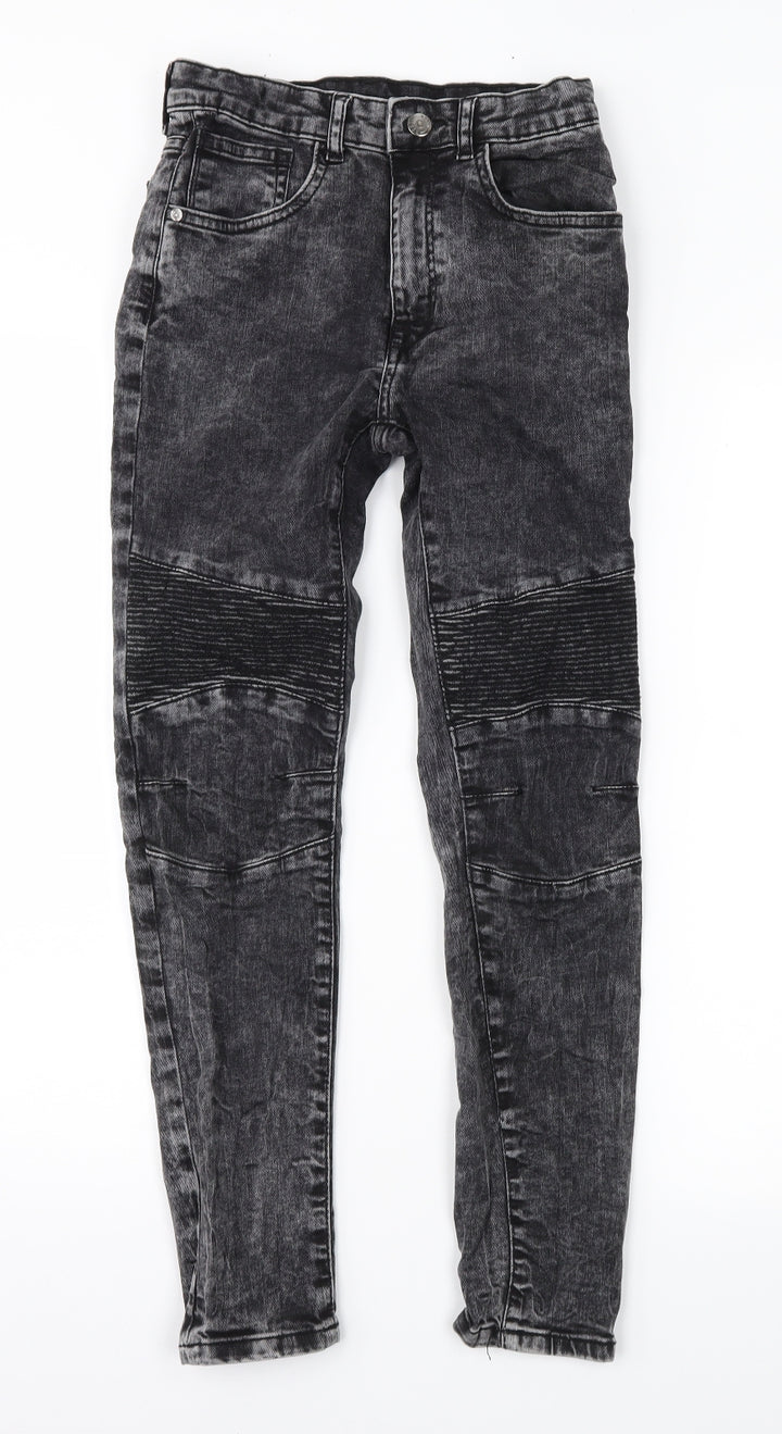 Preworn Womens Black Denim Straight Jeans Size 26 in L26 in
