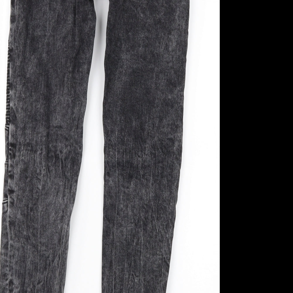 Preworn Womens Black  Denim Straight Jeans Size 26 in L26 in