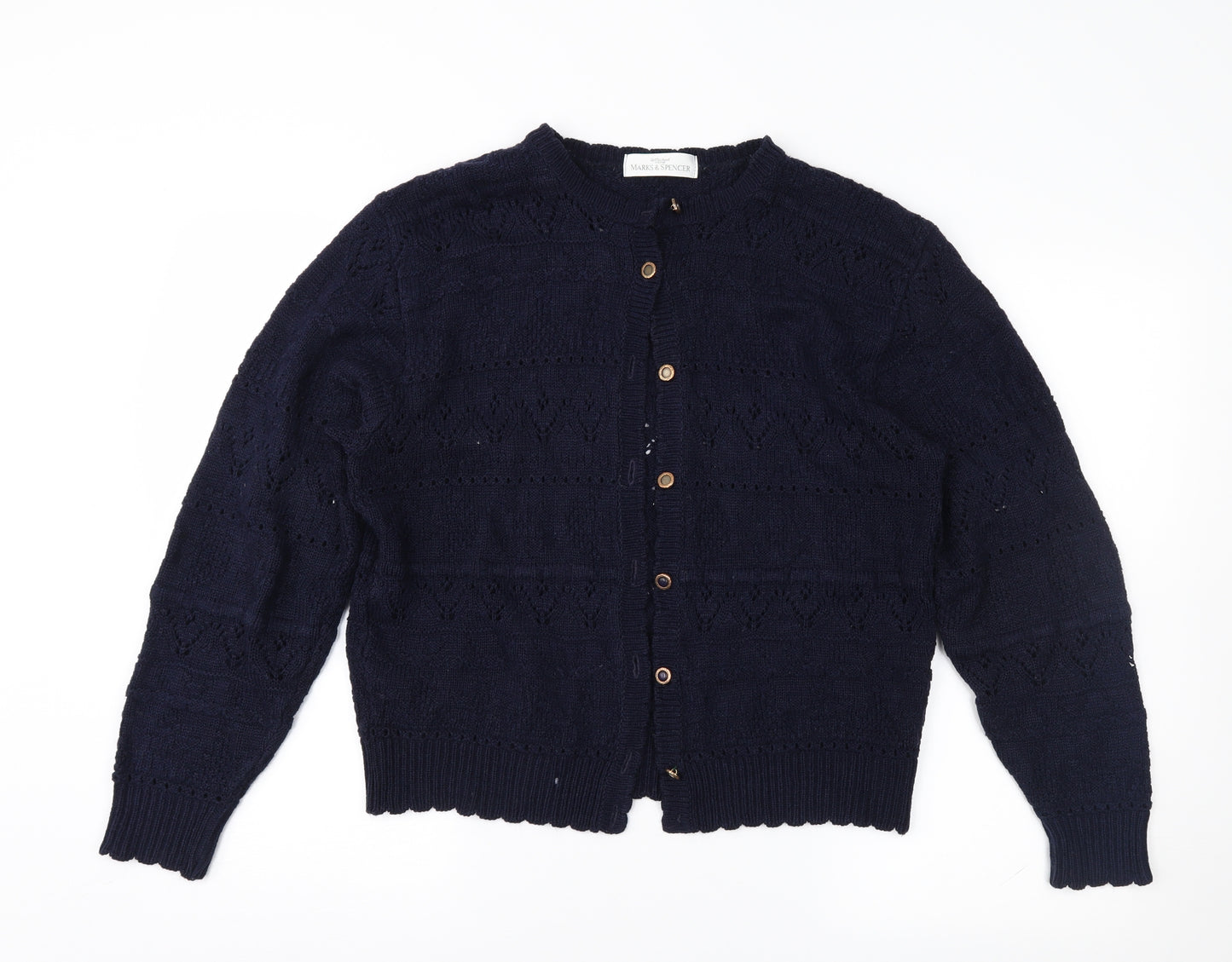 St Michael Womens Blue   Cardigan Jumper Size 14