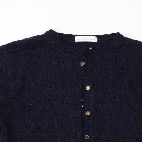 St Michael Womens Blue   Cardigan Jumper Size 14