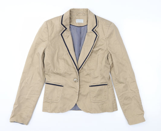Front view of BAF women’s brown jacket, size UK 12