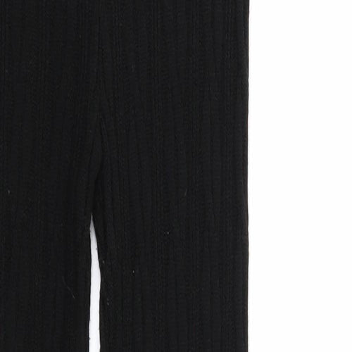 F&F Womens Black  Knit  Leggings Size M L29 in - Cable knit