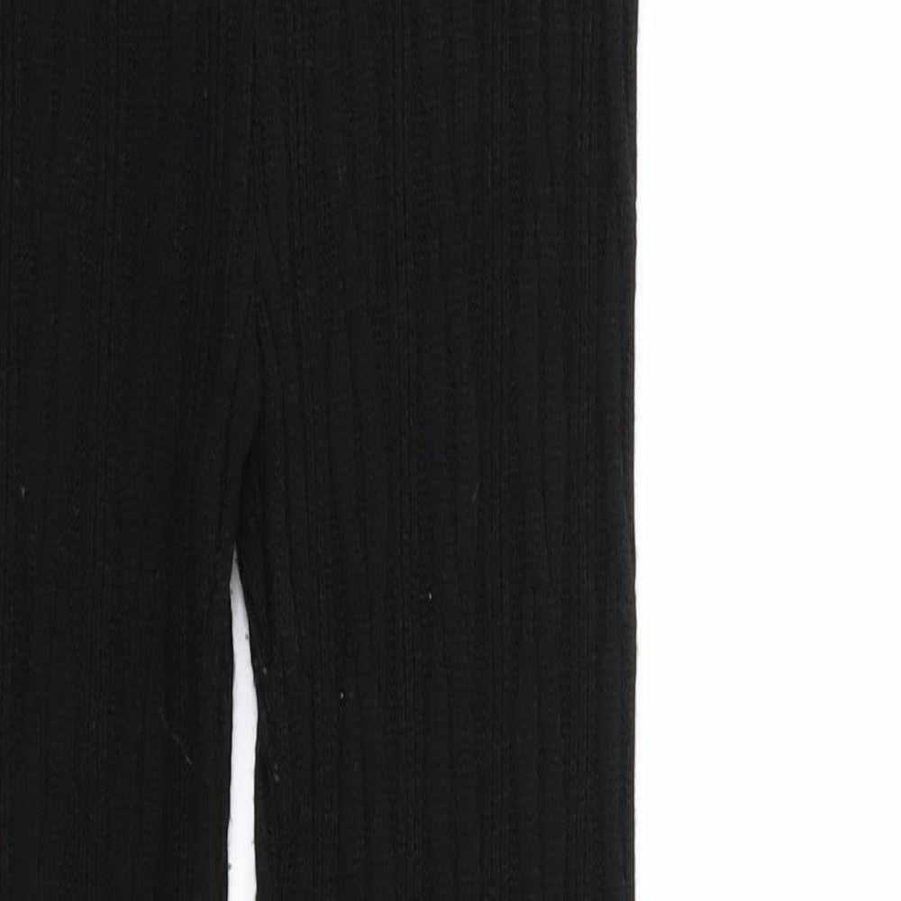 F&F Womens Black  Knit  Leggings Size M L29 in - Cable knit