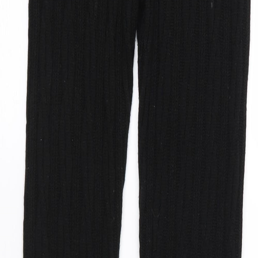 F&F Womens Black  Knit  Leggings Size M L29 in - Cable knit