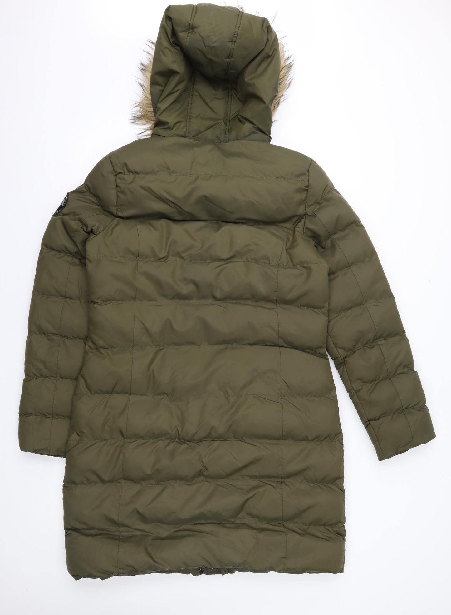Brave Soul Womens Green   Parka Coat Size 14