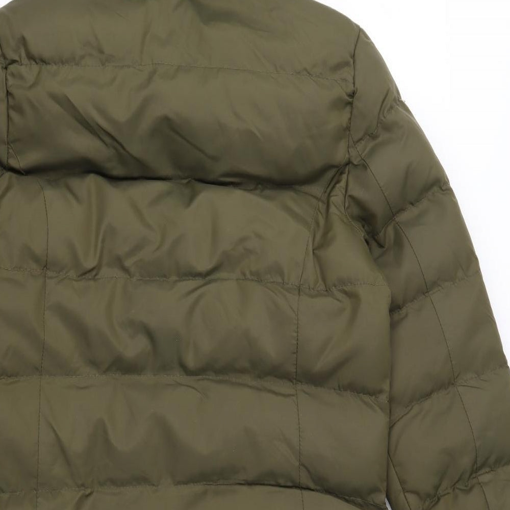 Brave Soul Womens Green   Parka Coat Size 14