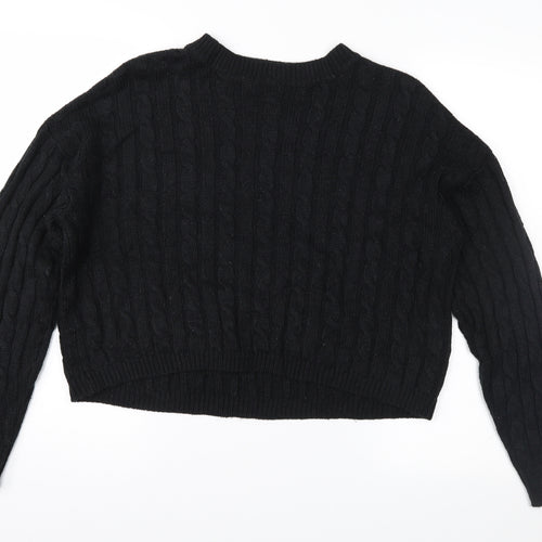 Brave Soul Womens Black   Pullover Jumper Size S