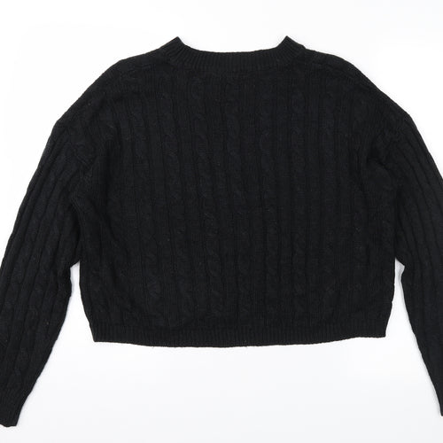 Brave Soul Womens Black   Pullover Jumper Size S