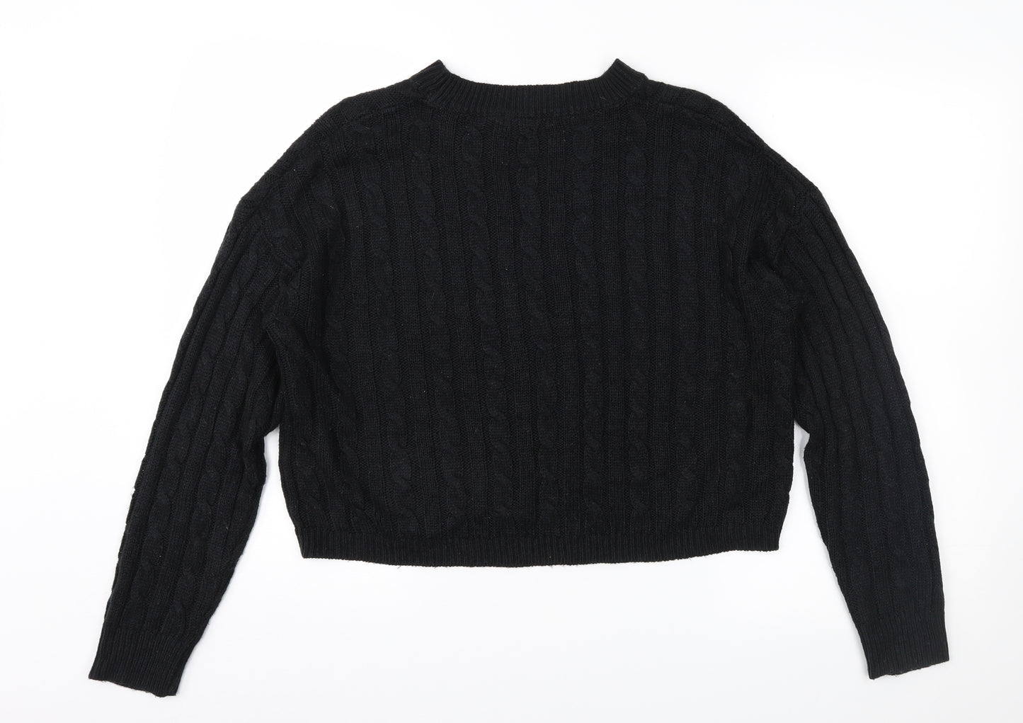 Brave Soul Womens Black   Pullover Jumper Size S