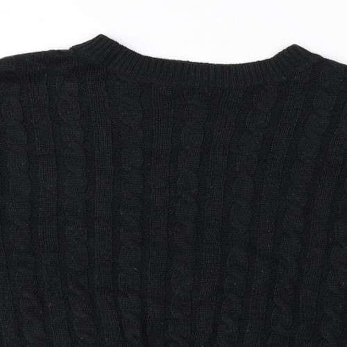 Brave Soul Womens Black   Pullover Jumper Size S