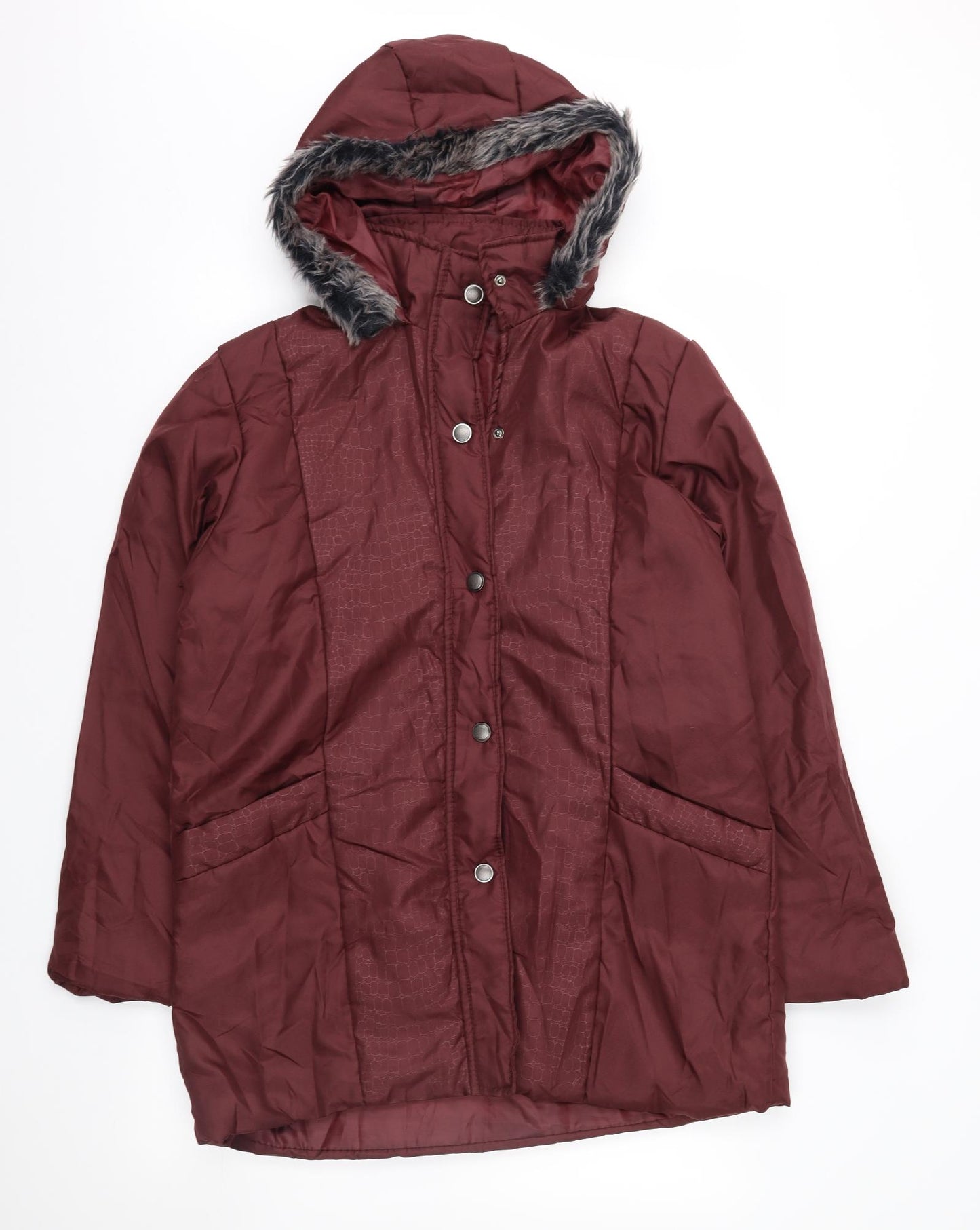 Anne De Lancay Womens Purple   Parka Coat Size S