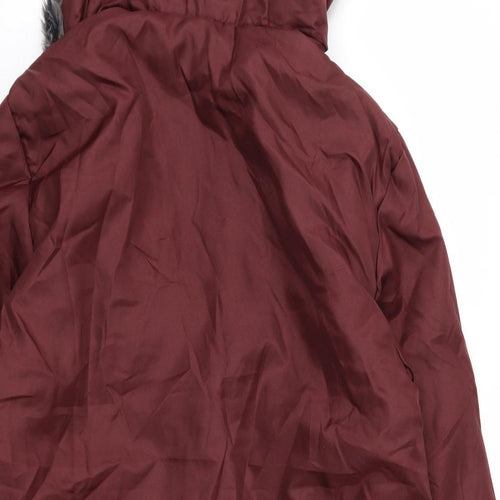 Anne De Lancay Womens Purple   Parka Coat Size S