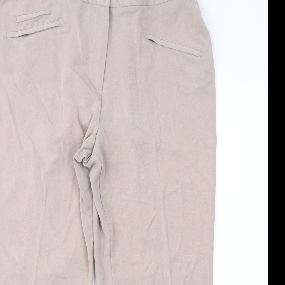 Marks and Spencer Womens Beige   Trousers  Size 16 L25 in