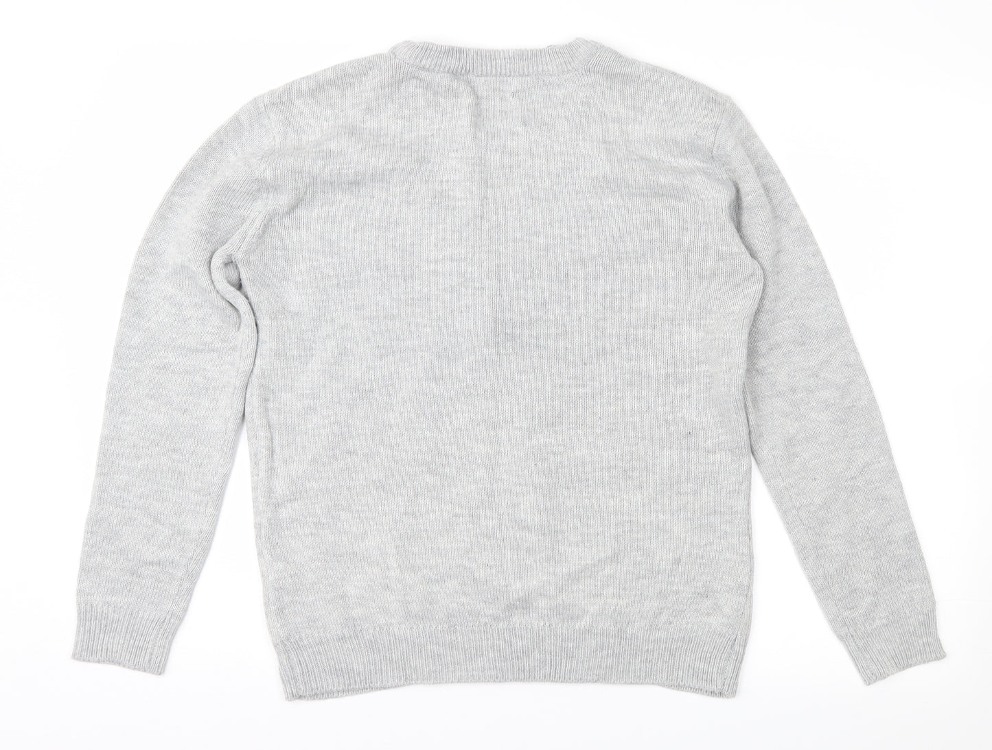 Atmosphere Womens Grey Fair Isle  Pullover Jumper Size M  - Xmas