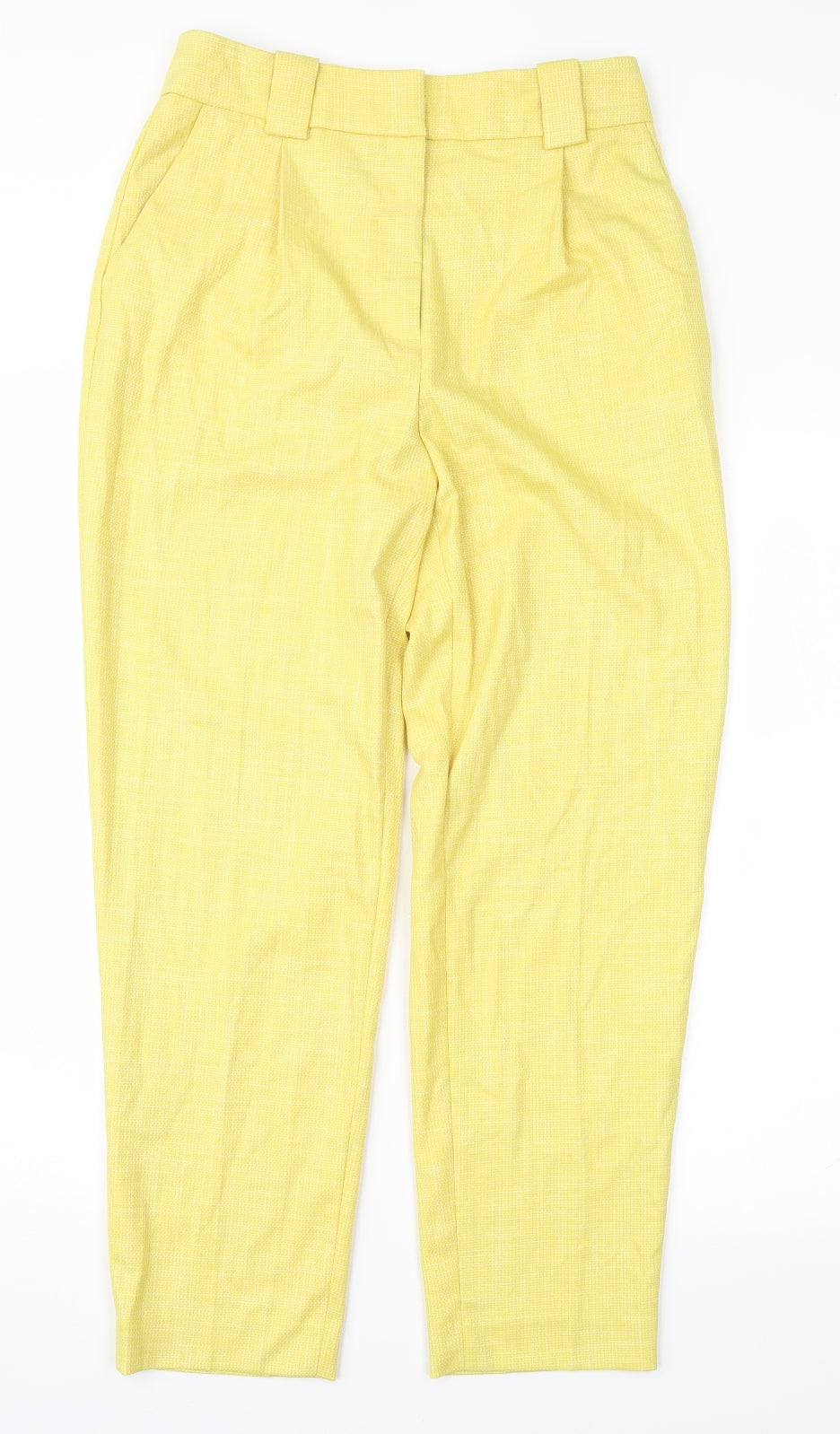 H&M Womens Yellow   Trousers  Size 8 L26 in