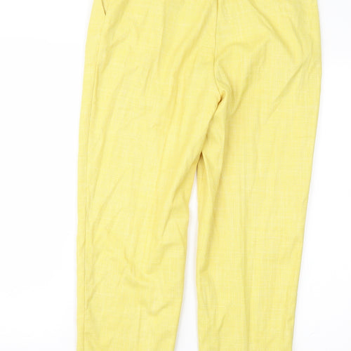 H&M Womens Yellow   Trousers  Size 8 L26 in