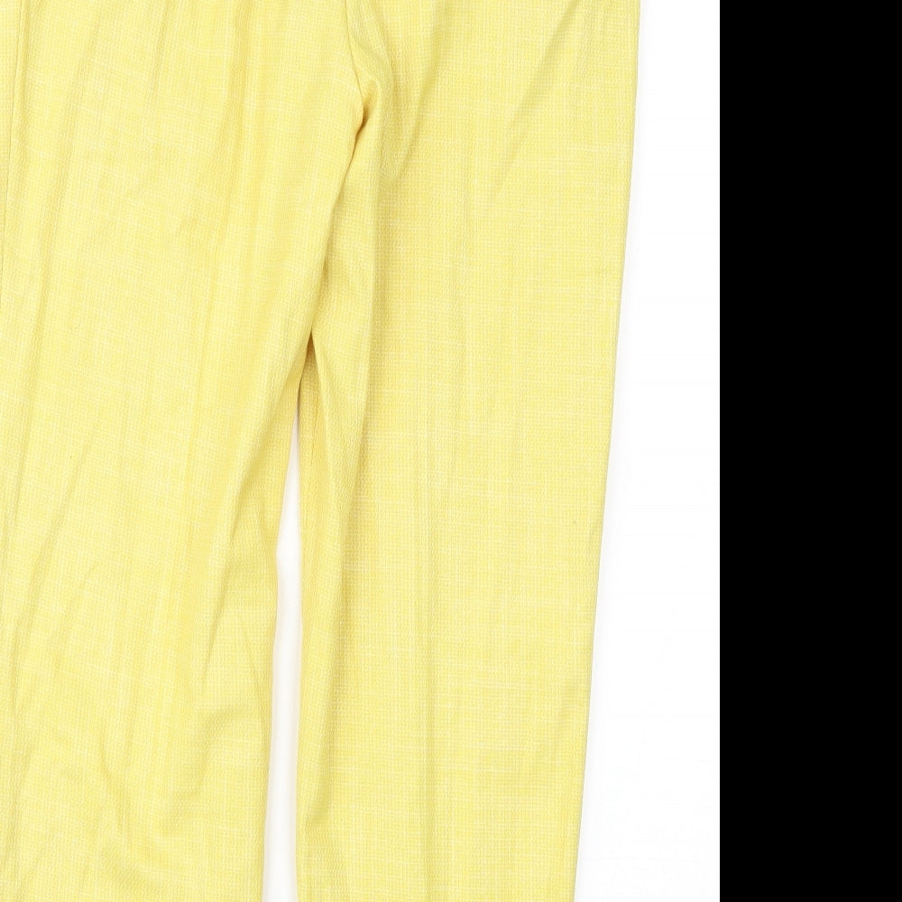 H&M Womens Yellow   Trousers  Size 8 L26 in