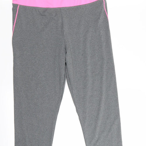 Avon Womens Grey   Capri Leggings Size 12 L20 in - Stretch waistband