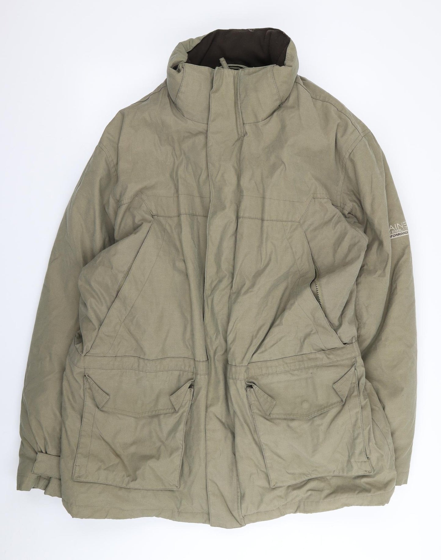 Maine Mens Green   Puffer Jacket Coat Size 2XL