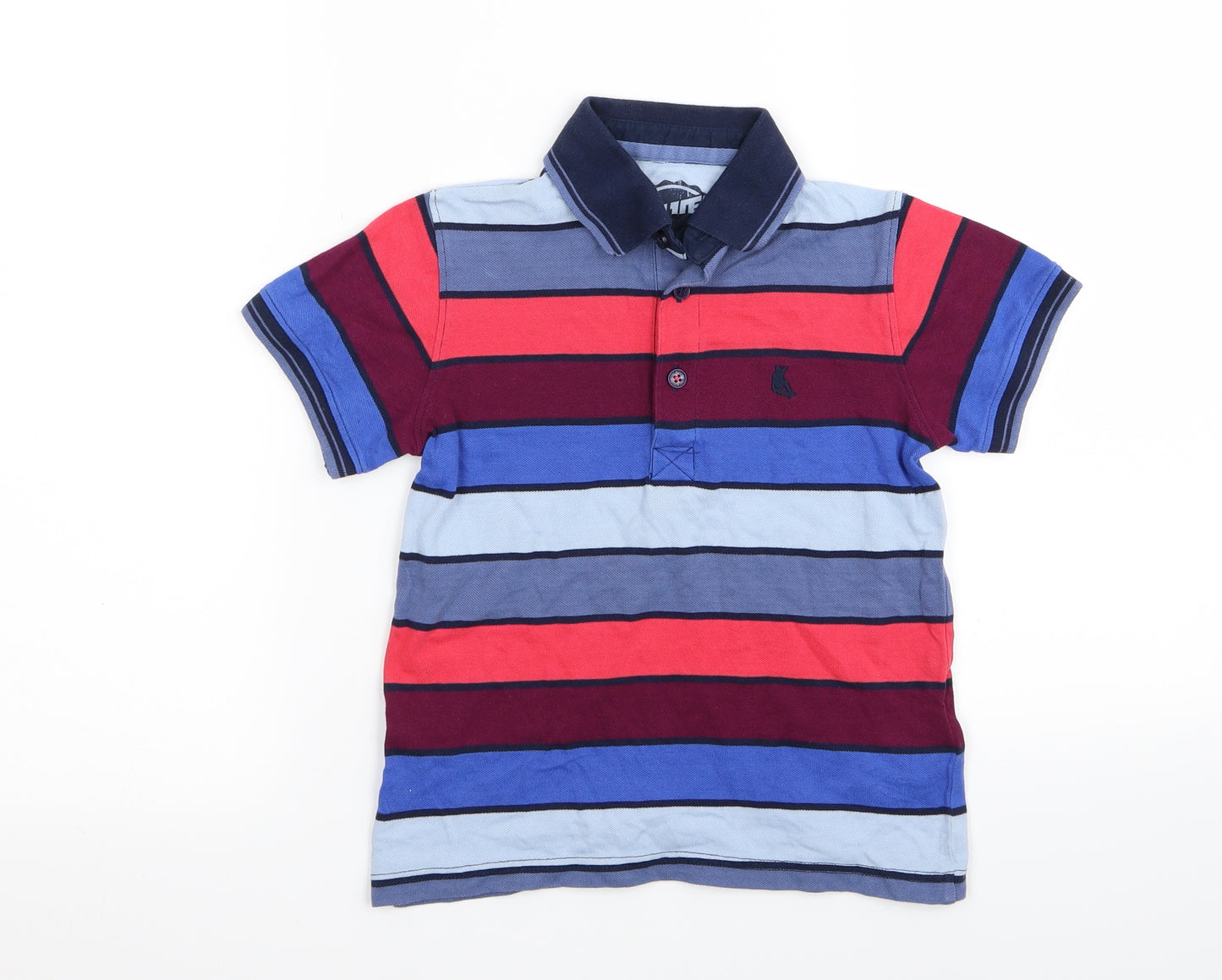 Blue Zoo Boys Multicoloured Striped  Basic Polo Size 7-8 Years