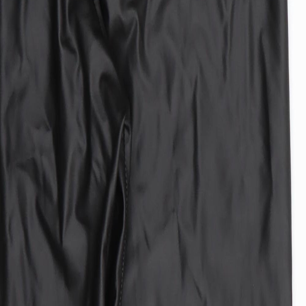 PLT Womens Black   Trousers  Size 16 L31 in - Leather Trousers