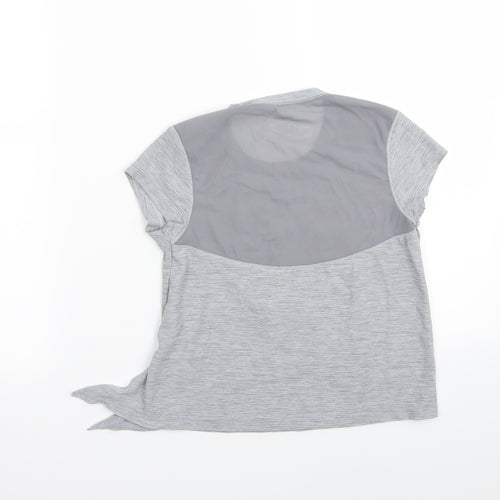 Preworn Girls Grey   Basic T-Shirt Size 6-7 Years