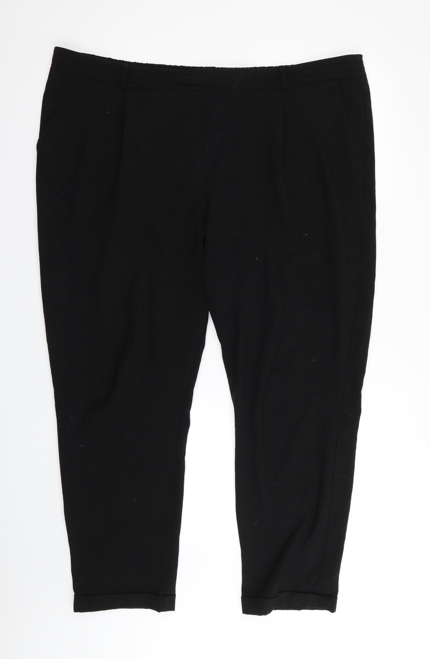 Papaya Womens Black   Trousers  Size 18 L26 in
