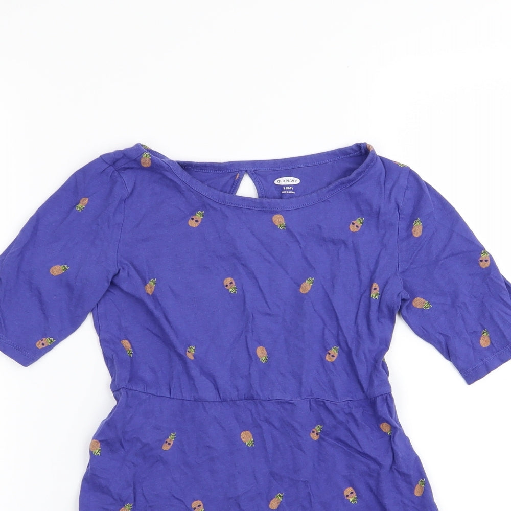 Old Navy Girls Blue   Fit & Flare  Size 6-7 Years