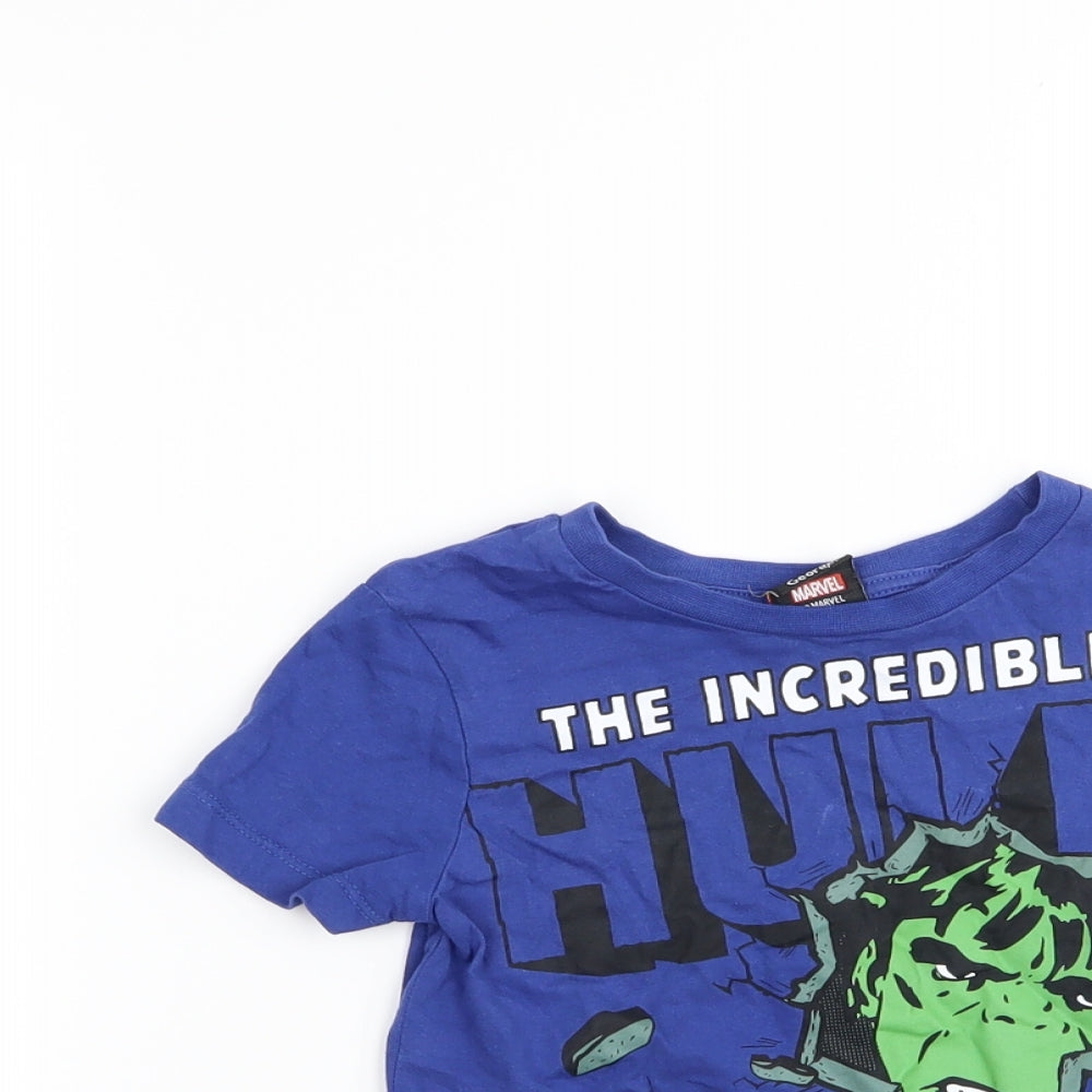 Asda George Boys Blue   Basic T-Shirt Size 18-24 Months  - The Incredibles