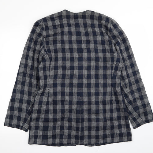 Debenhams Womens Blue Check  Jacket Blazer Size 14