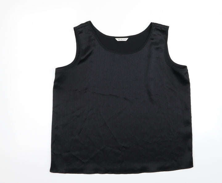 Berkertex Womens Black Basic Tank Size 16