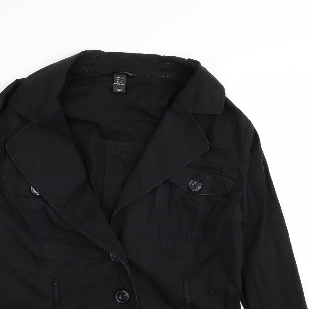 H&M Womens Black   Jacket  Size 16