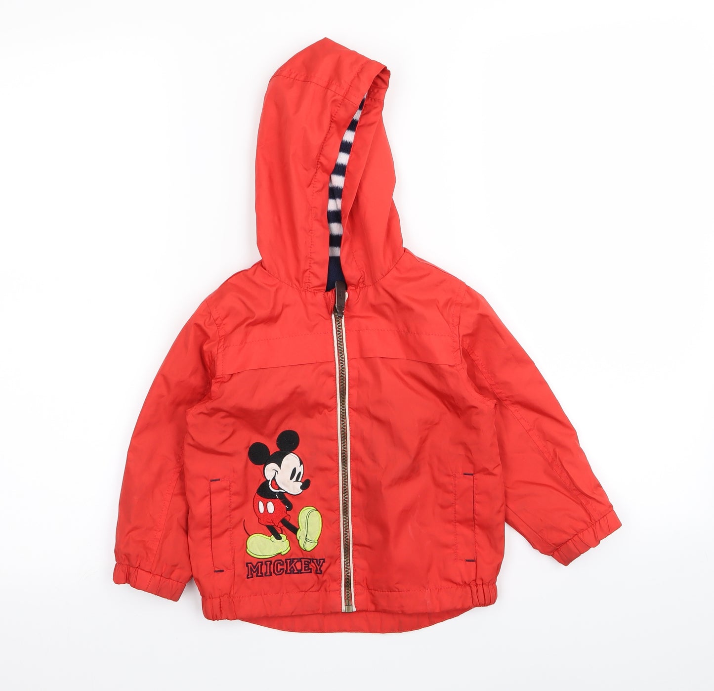 Disney Baby Boys Red   Jacket Coat Size 18-24 Months  - MICKEY MOUSE