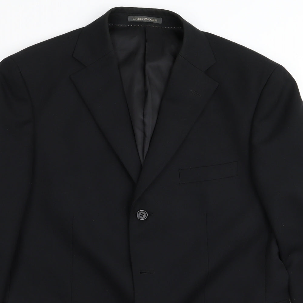 greenwoods Mens Black   Jacket Blazer Size 40