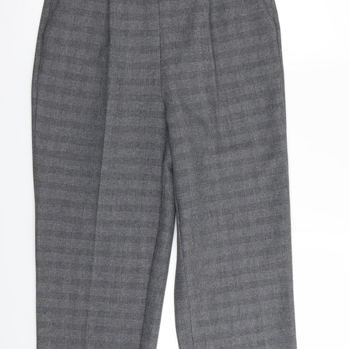 BM Womens Grey Check  Trousers  Size 10 L27 in