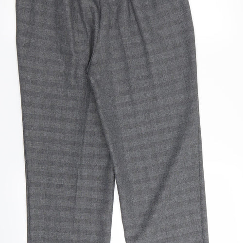 BM Womens Grey Check  Trousers  Size 10 L27 in