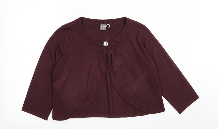 TU Womens Purple   Cardigan Jumper Size 12
