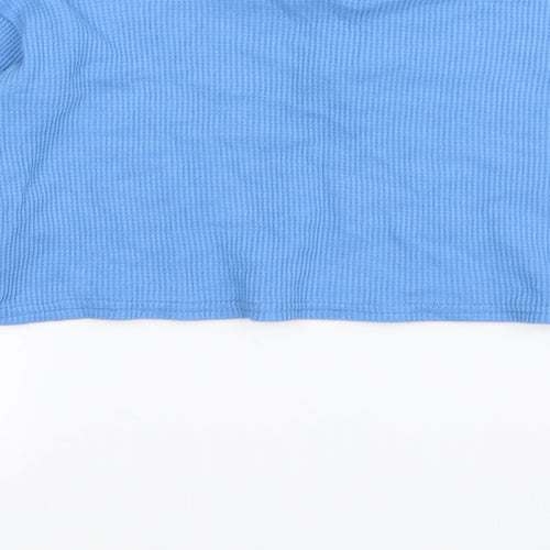 PLT Womens Blue   Basic T-Shirt Size 6  - crop