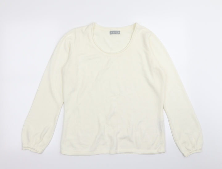 Per Una Womens White   Pullover Jumper Size 16