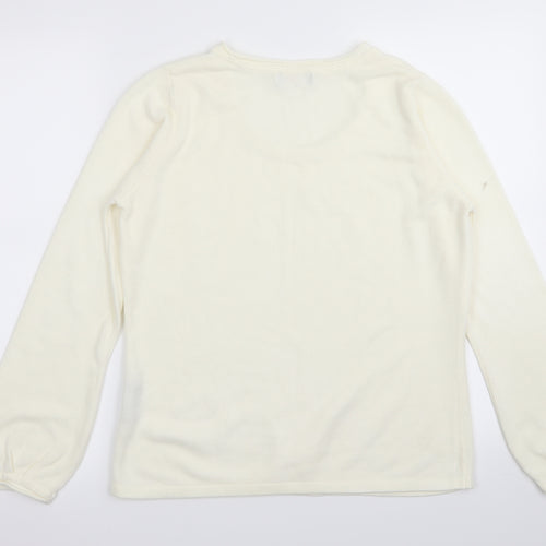 Per Una Womens White   Pullover Jumper Size 16