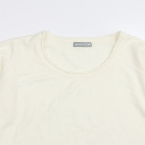 Per Una Womens White   Pullover Jumper Size 16