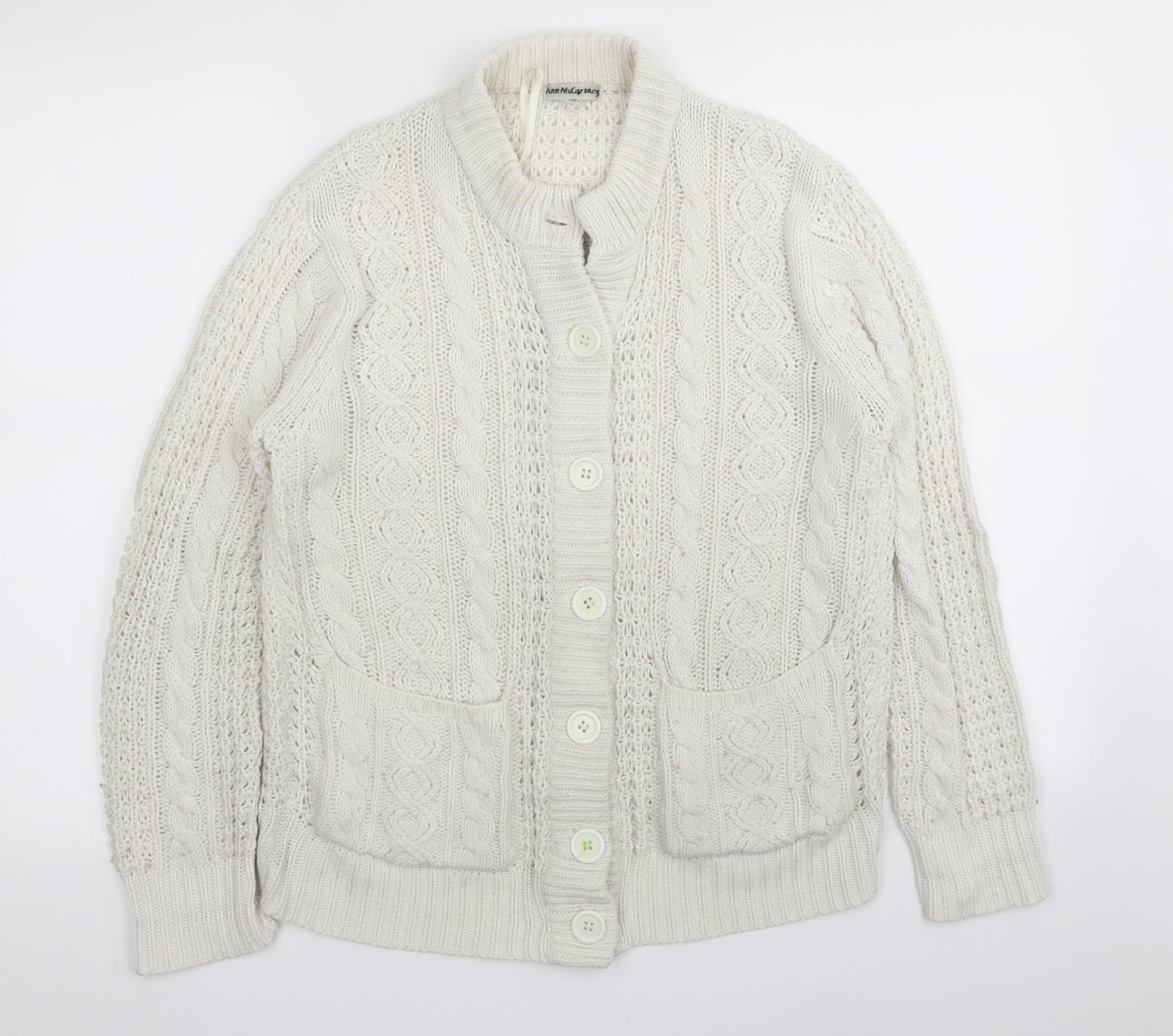 anne mccartney Womens White   Cardigan Jumper Size S