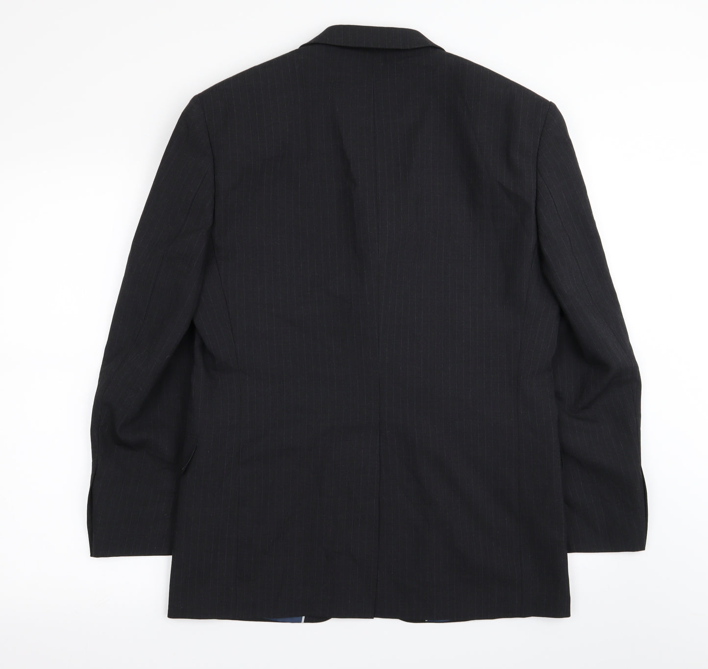 M&S Mens Black Striped  Jacket Blazer Size 38