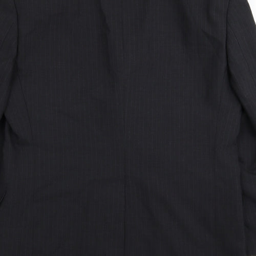 M&S Mens Black Striped  Jacket Blazer Size 38
