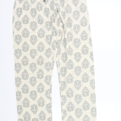Primark Womens Beige Geometric  Top Pyjama Pants Size 10