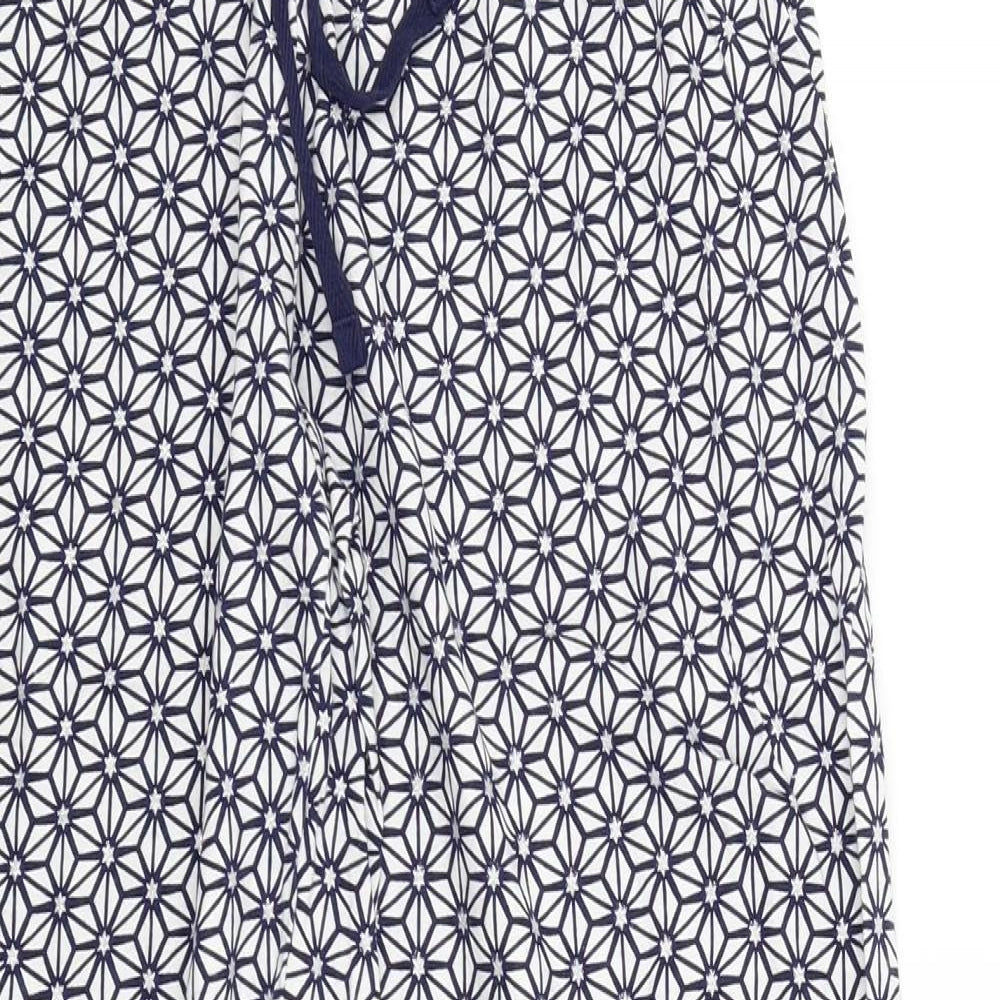 Primark Womens Blue Geometric  Top Pyjama Pants Size 10